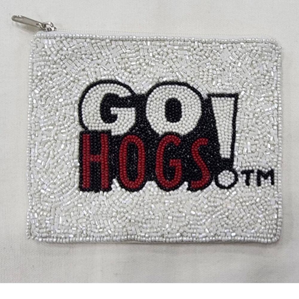 Arkansas Razorbacks Beaded Zip Pouch – Go Hogs